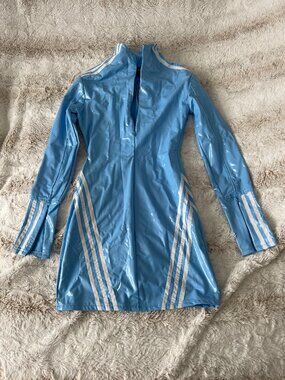 adidas x IVY PARK Light Blue Latex Dress XS